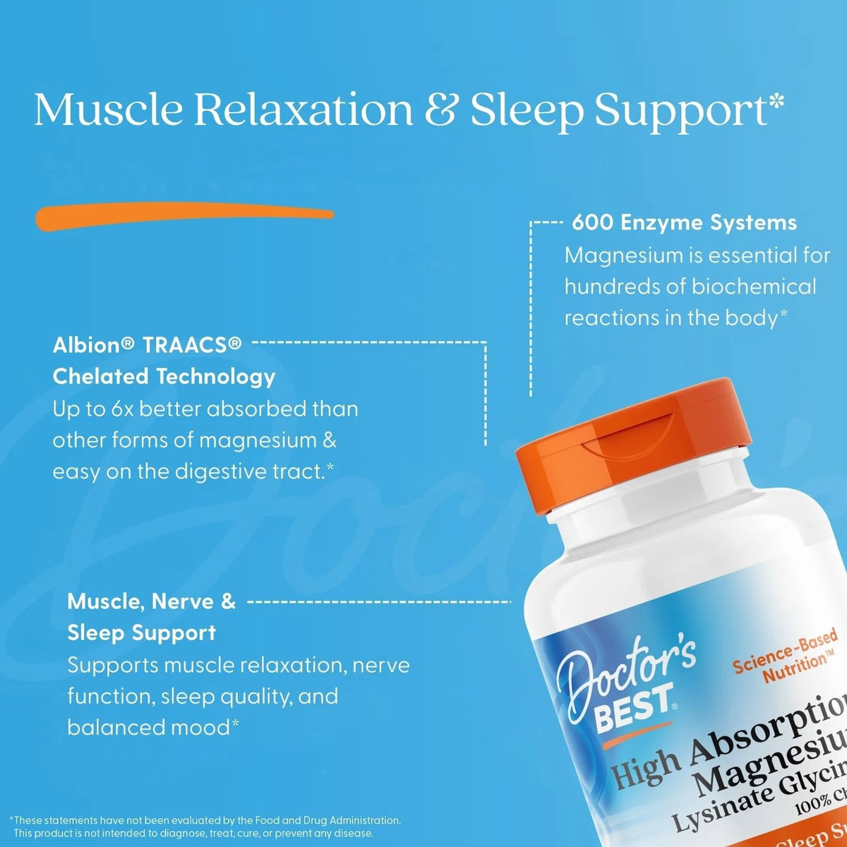 Doctor's Best High Absorption Magnesium Bisglycinate 100Mg