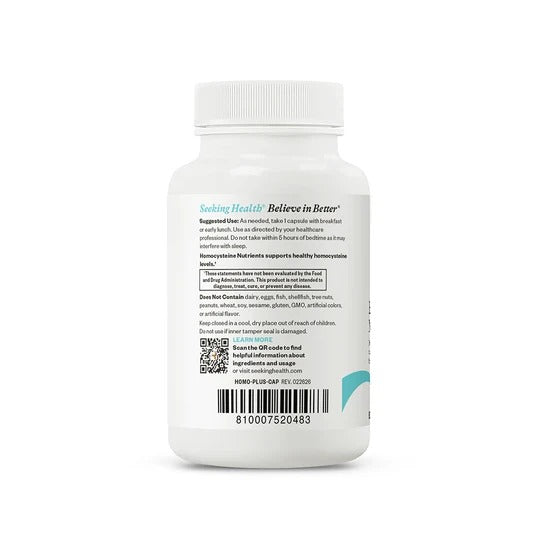 Seeking Health Homocysteine Nutrients 60 Capsules with L-Methylfolate & Vitamin B12, B6 & B2