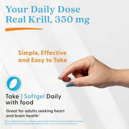 Doctor's Best Real Krill 350mg Softgels 60 Count