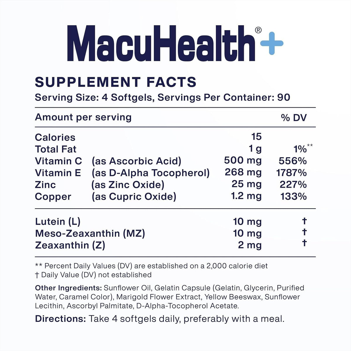 MacuHealth Plus+ Eye Supplement – Lutein & Zeaxanthin Pakistan