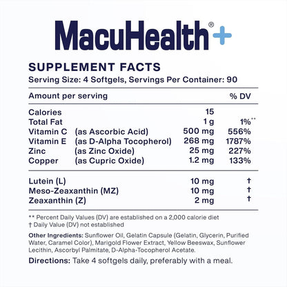 MacuHealth Plus+ Eye Supplement – Lutein & Zeaxanthin Pakistan