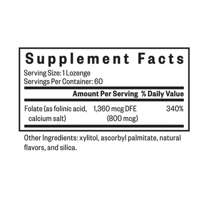 Seeking Health Folinic Acid 800 mcg 60 Lozenges Pakistan