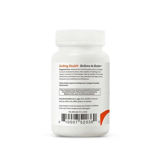 Seeking Health Folinic Acid 800 mcg 60 Lozenges Pakistan