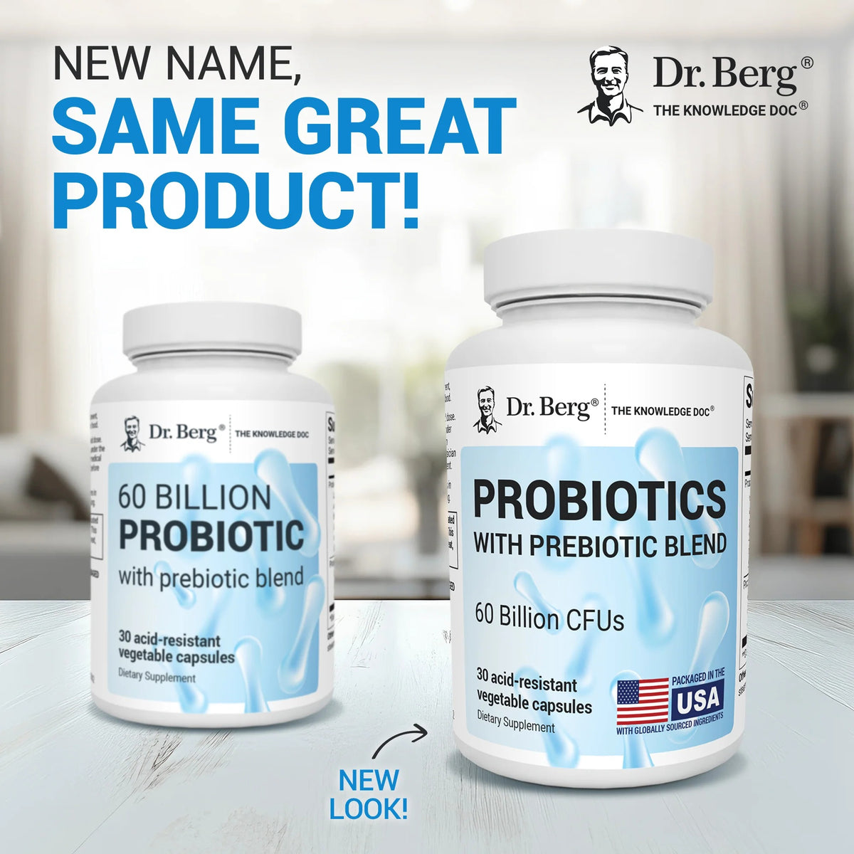 Dr. Berg Probiotic Supplement (60 Billion Cf Us) 30 Caps