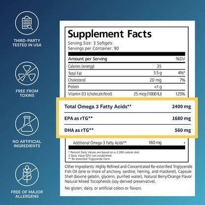 Eye Promise De3 Occasional Eye Dryness rTG Omega 3 270 Softgels Pakistan