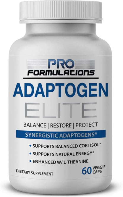 Pro Formulations MD Adaptogen Elite 60 Capsules Balances Cortisol & Natural Energy - Enhanced with Rhodiola