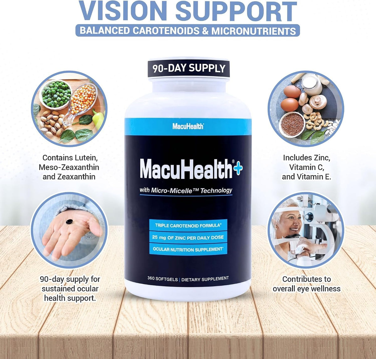 MacuHealth Plus+ Eye Supplement – Lutein & Zeaxanthin Pakistan