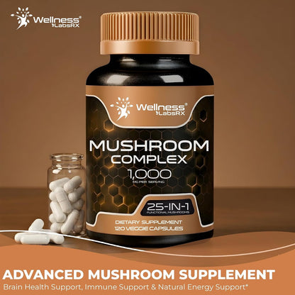 Wellness Labsrx Mushroom Complex Capsules 1000mg 120 Capsules