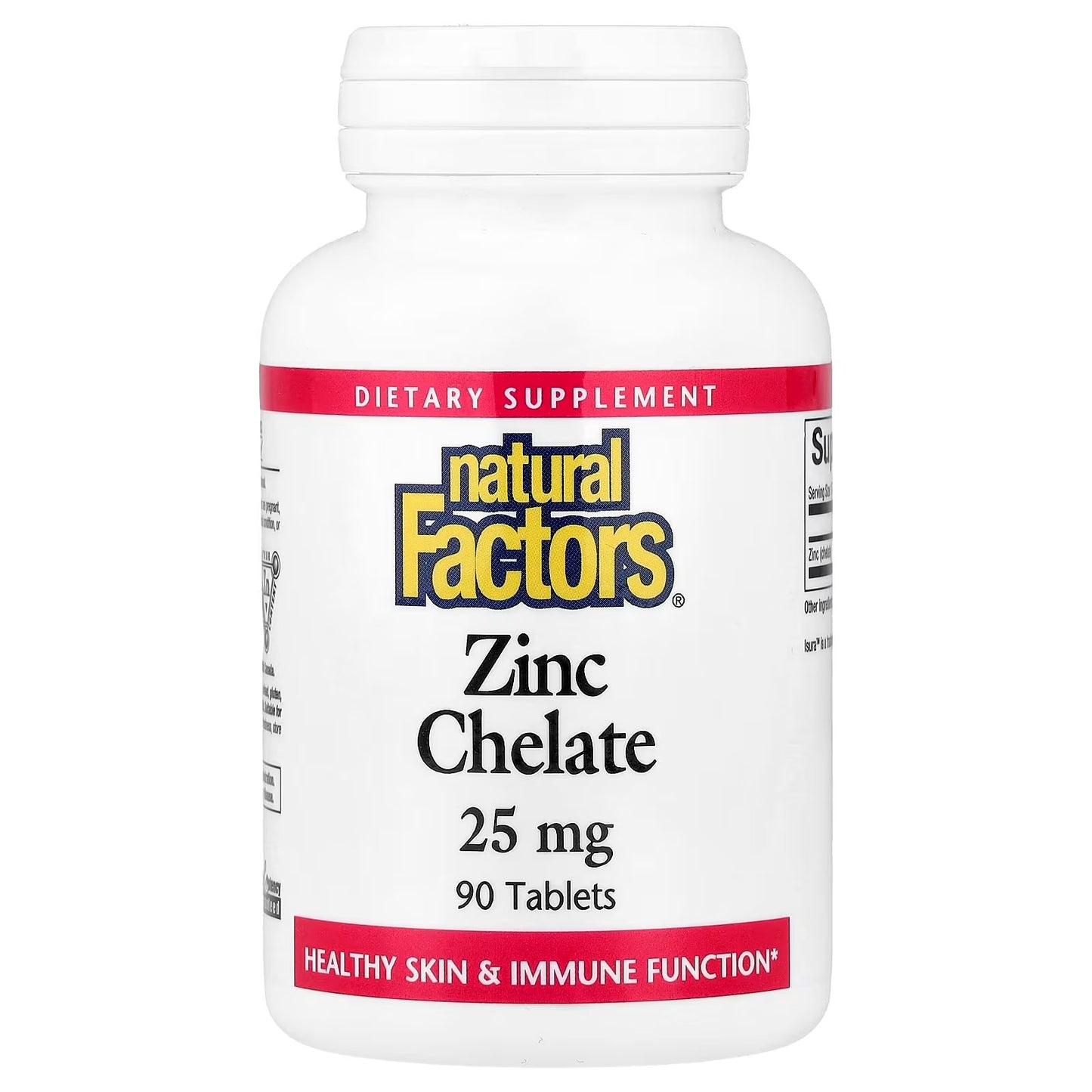 Natural Factors Zinc Chelate 25 mg 90 Tablets Dietary supplement