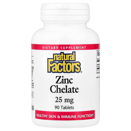 Natural Factors Zinc Chelate 25 mg 90 Tablets Dietary supplement