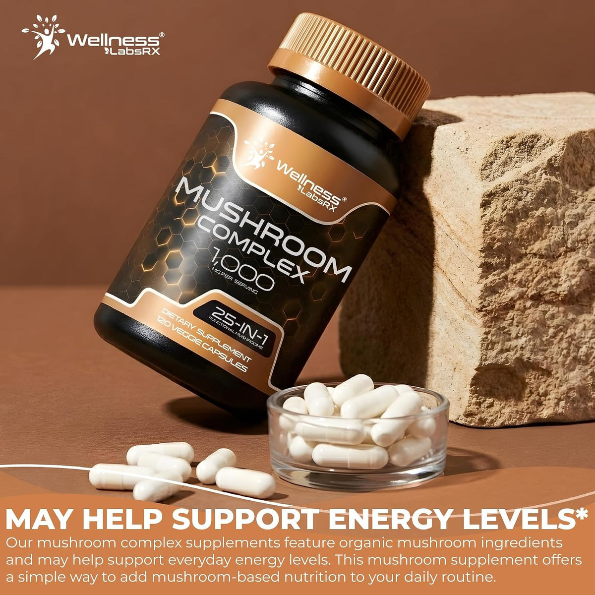Wellness Labsrx Mushroom Complex Capsules 1000mg 120 Capsules