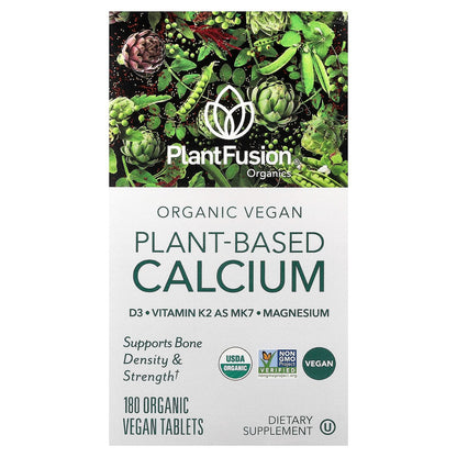 PlantFusion Organic Vegan Calcium Supplement 180 Tablets