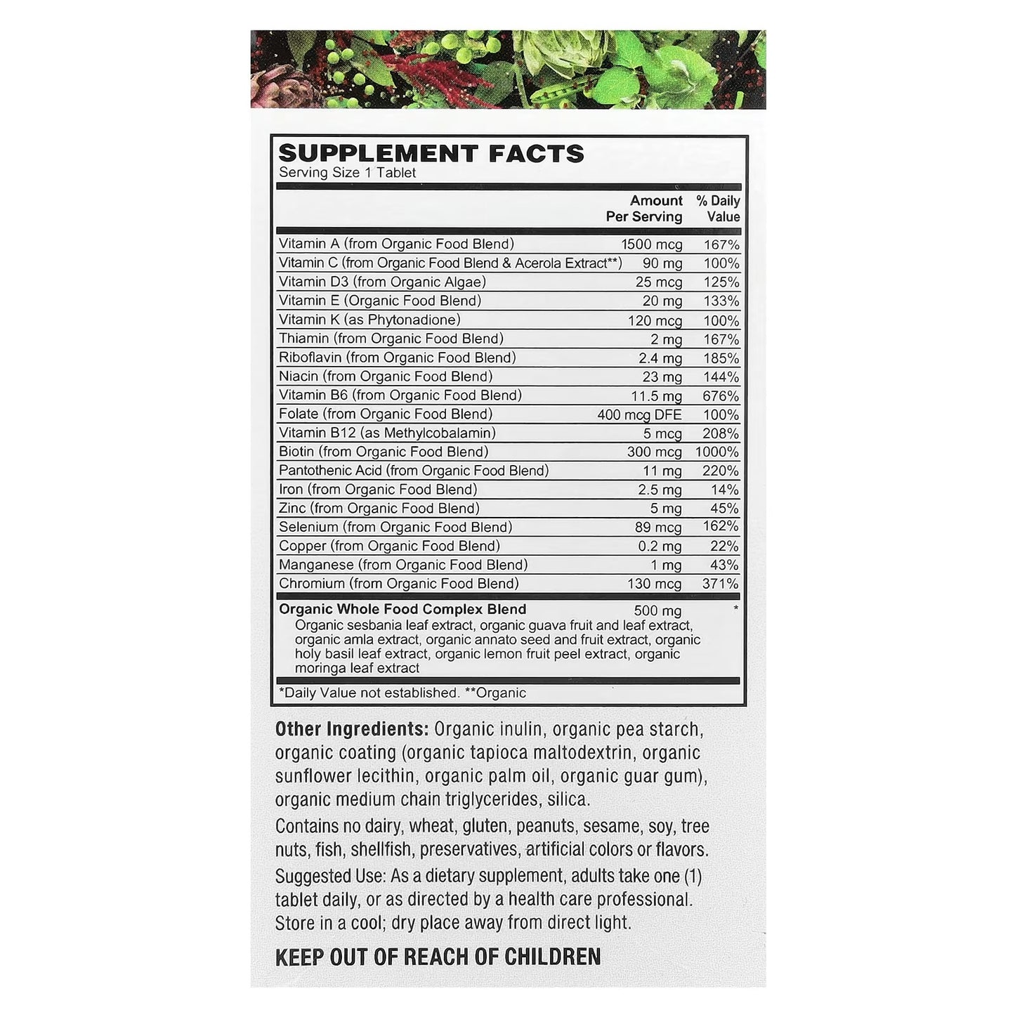 PlantFusion Women's Daily Vitamin Supplement – 30 Vegan Tablets