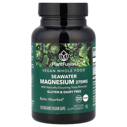 PlantFusion Seawater Magnesium Vegan Supplement – 120 Organic Caps