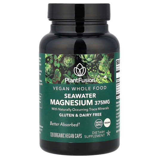 PlantFusion Seawater Magnesium Vegan Supplement – 120 Organic Caps