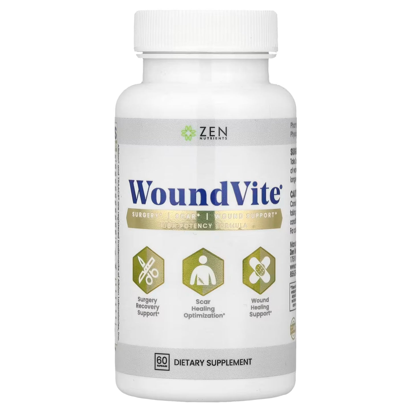 Zen Nutrients WoundVite Supplement – 60 Capsules