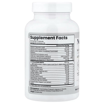 Zen Nutrients NeuraZenx Nerve Support 120 Vegetable Capsules Pakistan