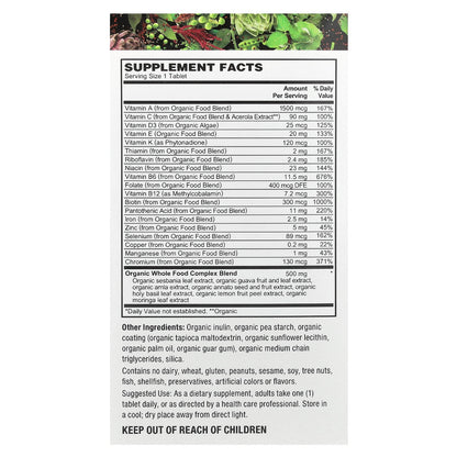PlantFusion Men's Organic Vegan Multivitamin – 60 Vegan Tablets