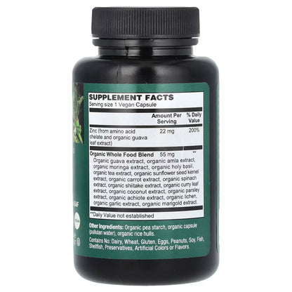 PlantFusion Vegan Zinc Supplement 22 mg 60 Capsules