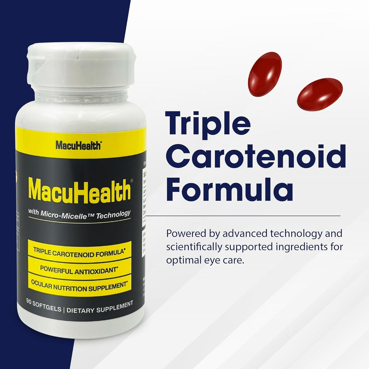 Macuhealth Triple Carotenoid Formula - Eye Vitamins for Adults 90 Softgels Pakistan