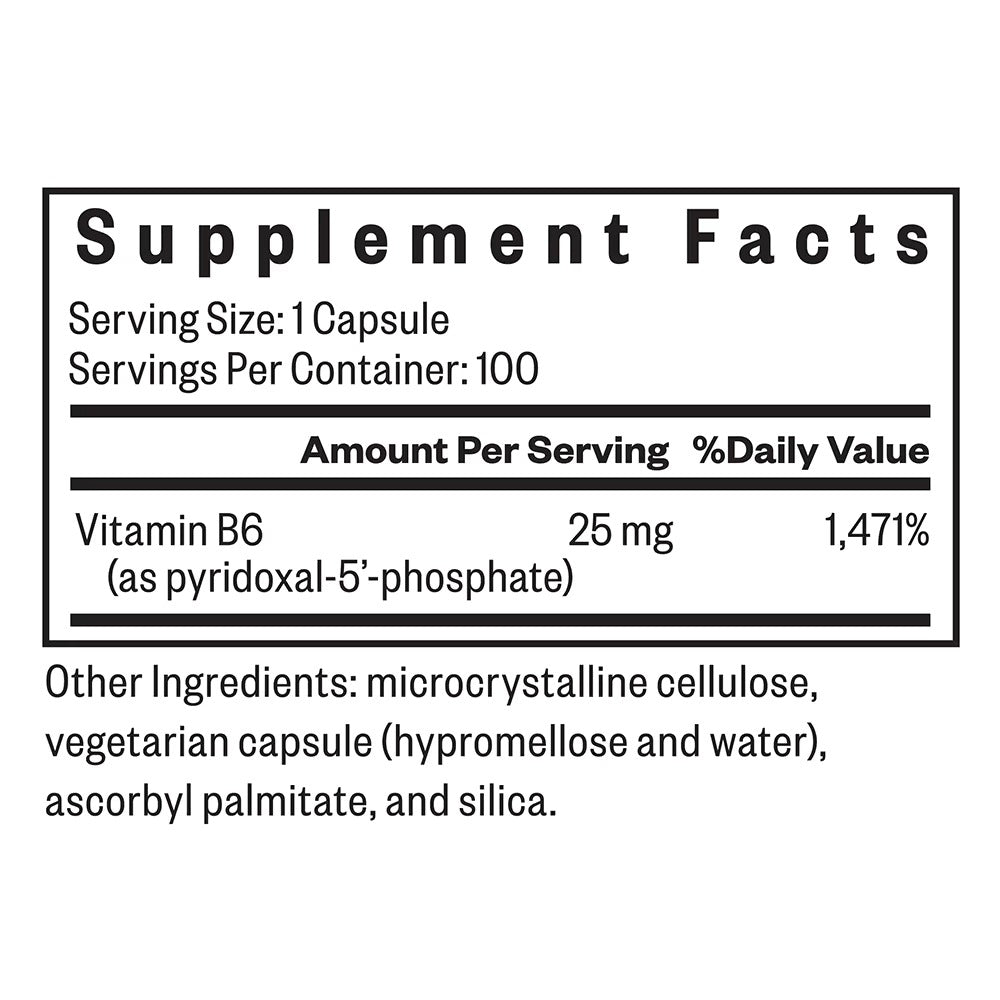 Seeking Health P-5-P Pyridoxal 5-Phosphate 25mg 100 Capsules