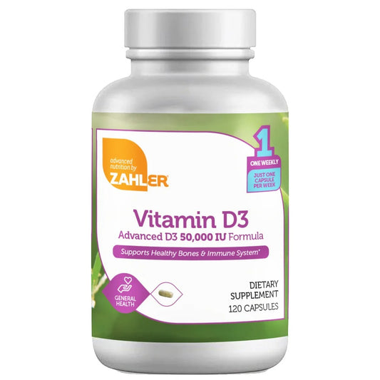Zahler Advanced Vitamin D3 1,250 mcg (50,000 IU) 120 Capsules