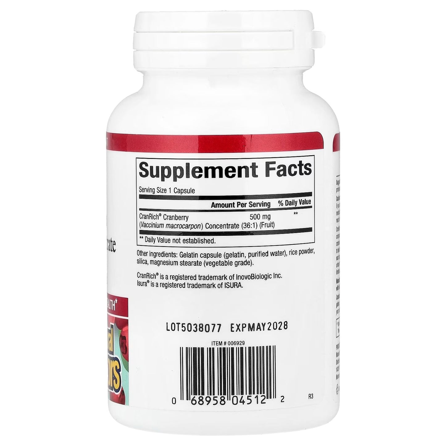 Natural Factors CranRich Cranberry Concentrate Super Strength 500 mg, 90 Capsules