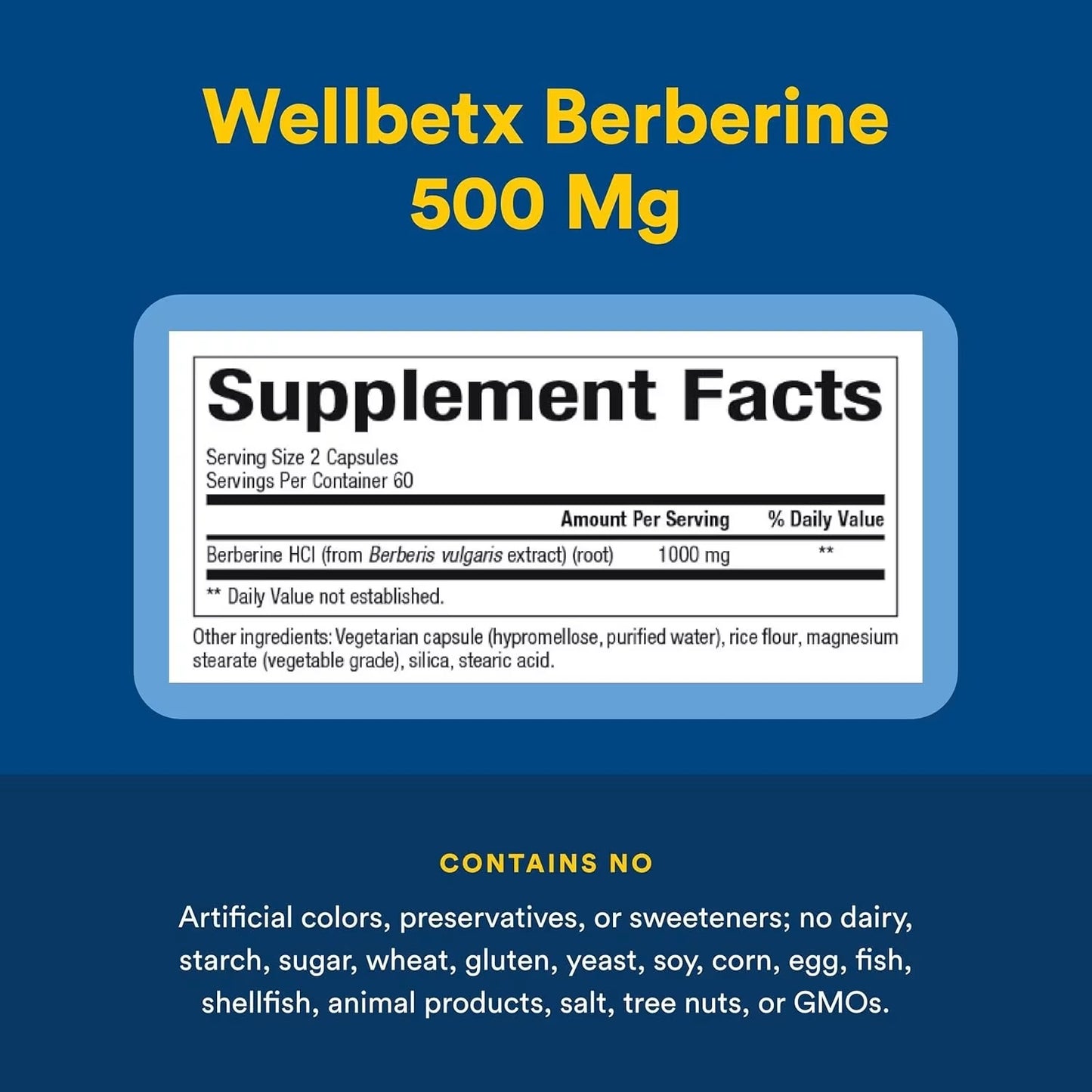 Natural Factors, WellBetX®, Berberine 1000Mg 120 Capsules