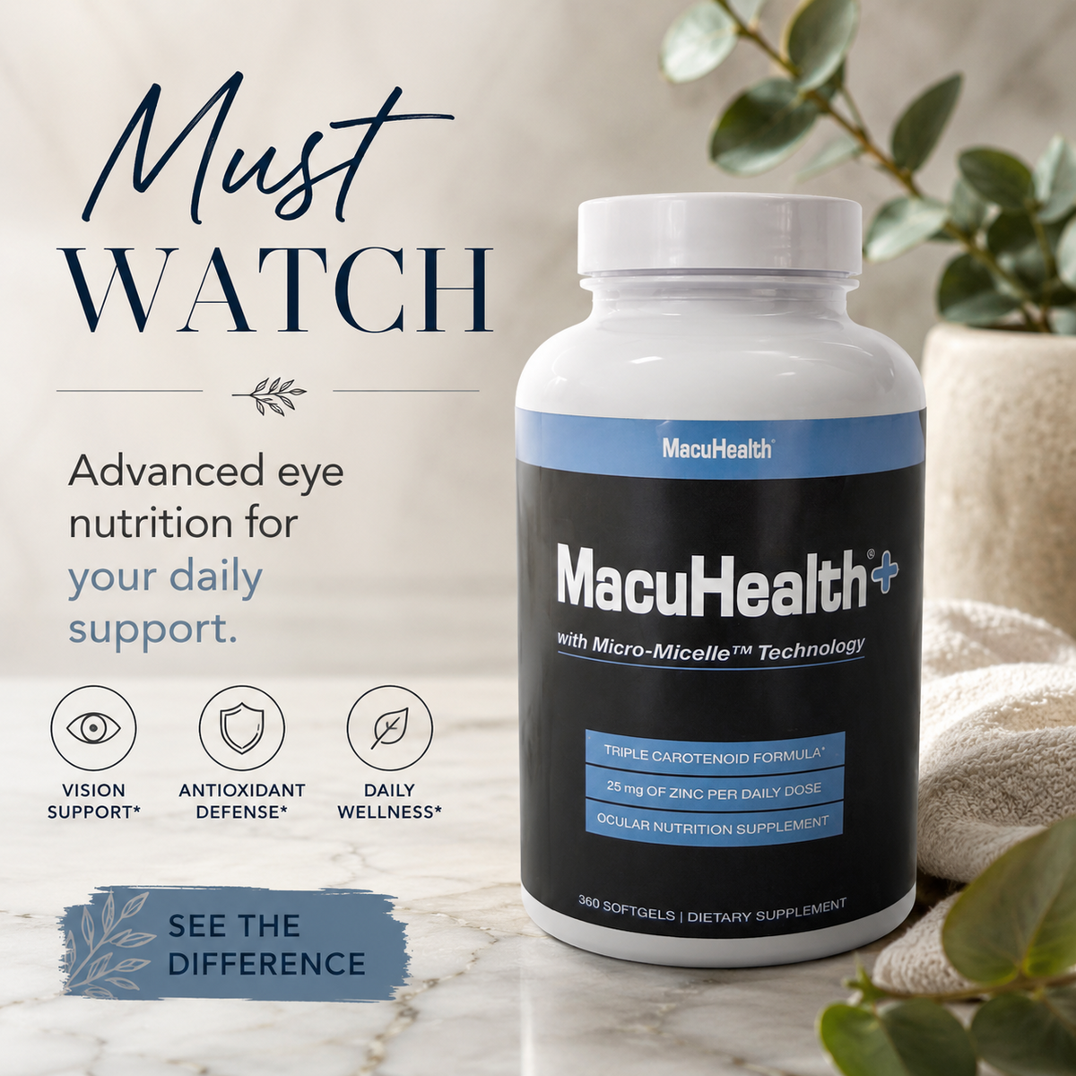 MacuHealth Plus+ Eye Supplement – Lutein & Zeaxanthin Pakistan