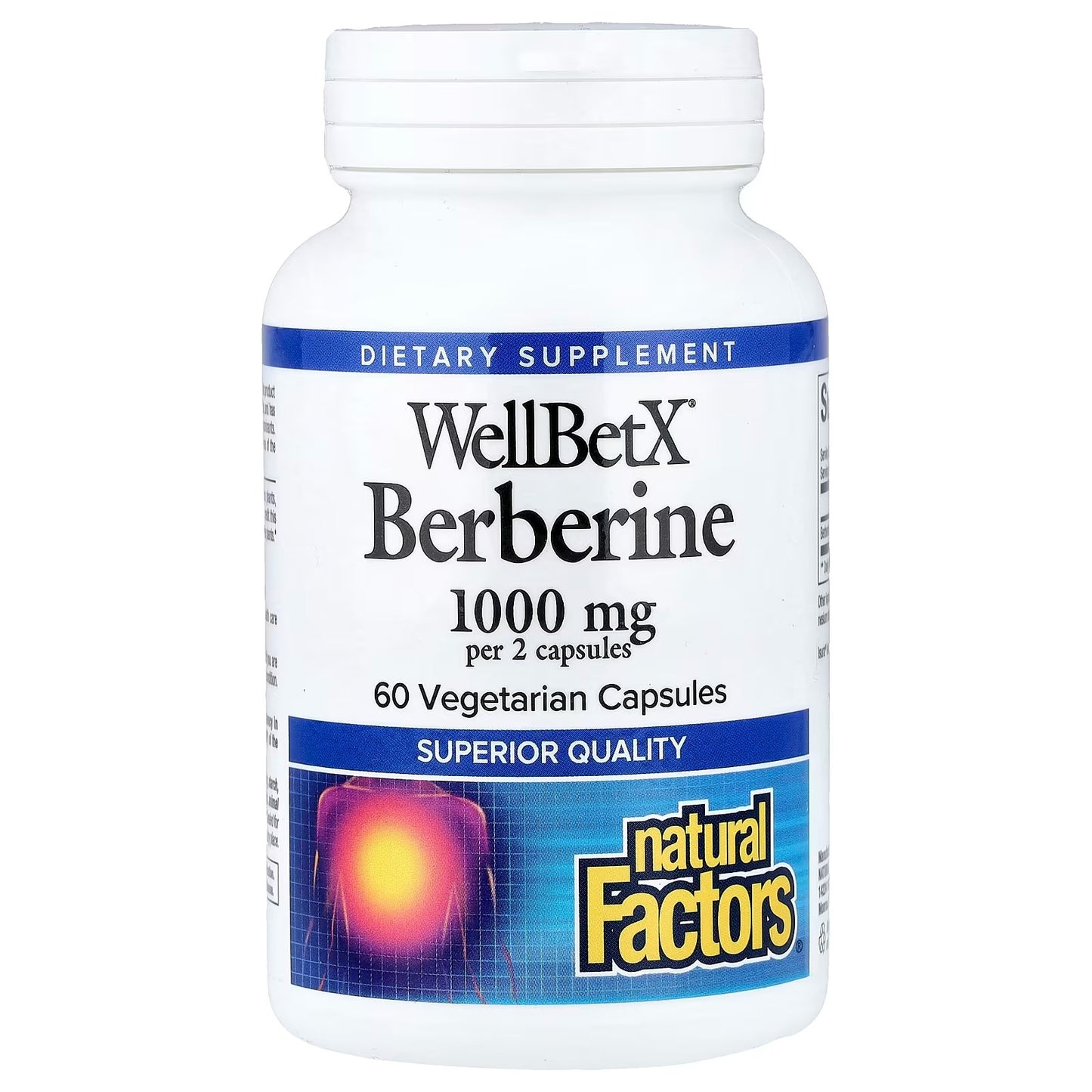 Natural Factors WellBetX Berberine 1000Mg 60 Capsules