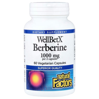 Natural Factors WellBetX Berberine 1000Mg 60 Capsules