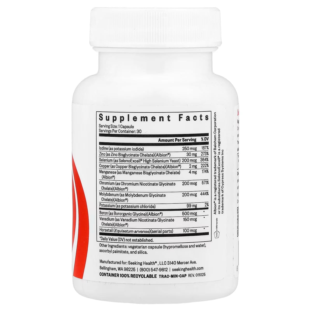 Seeking Health Trace Minerals Complex Iron-Free 30 Capsules Pakistan