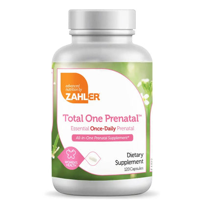 Zahler - Total One Prenatal Vitamins for Women Daily Multi Vitamin Prenatals with Folic Acid, Iron, Zinc 120 Capsules