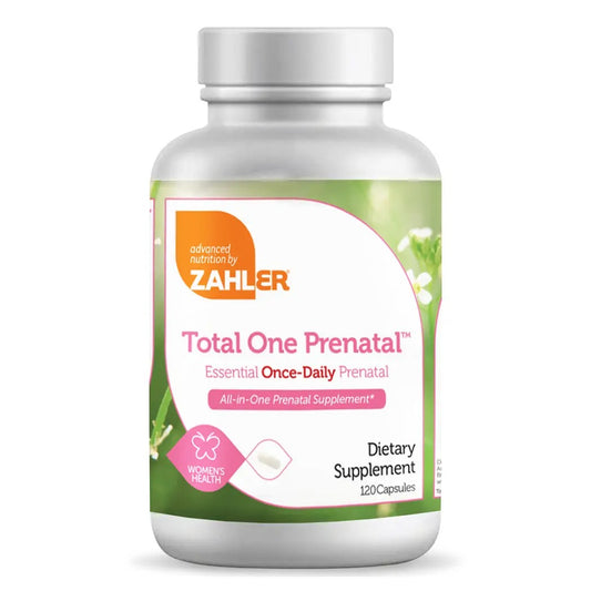 Zahler - Total One Prenatal Vitamins for Women Daily Multi Vitamin Prenatals with Folic Acid, Iron, Zinc 120 Capsules