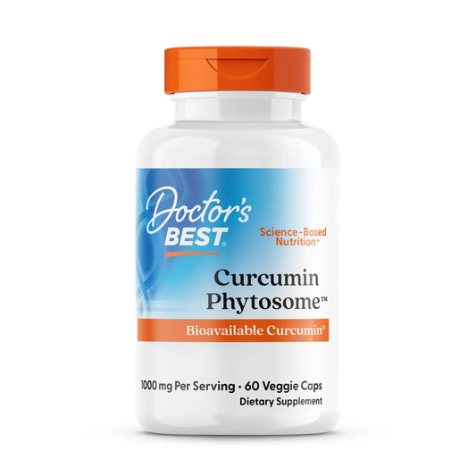 Doctor's Best Curcumin Phytosome – Bioavailable Turmeric Supplement, 500mg, 60 Vegan Capsules