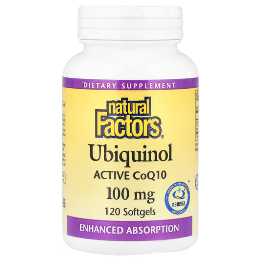 Natural Factors Ubiquinol Active CoQ10 100 mg 120 Softgels