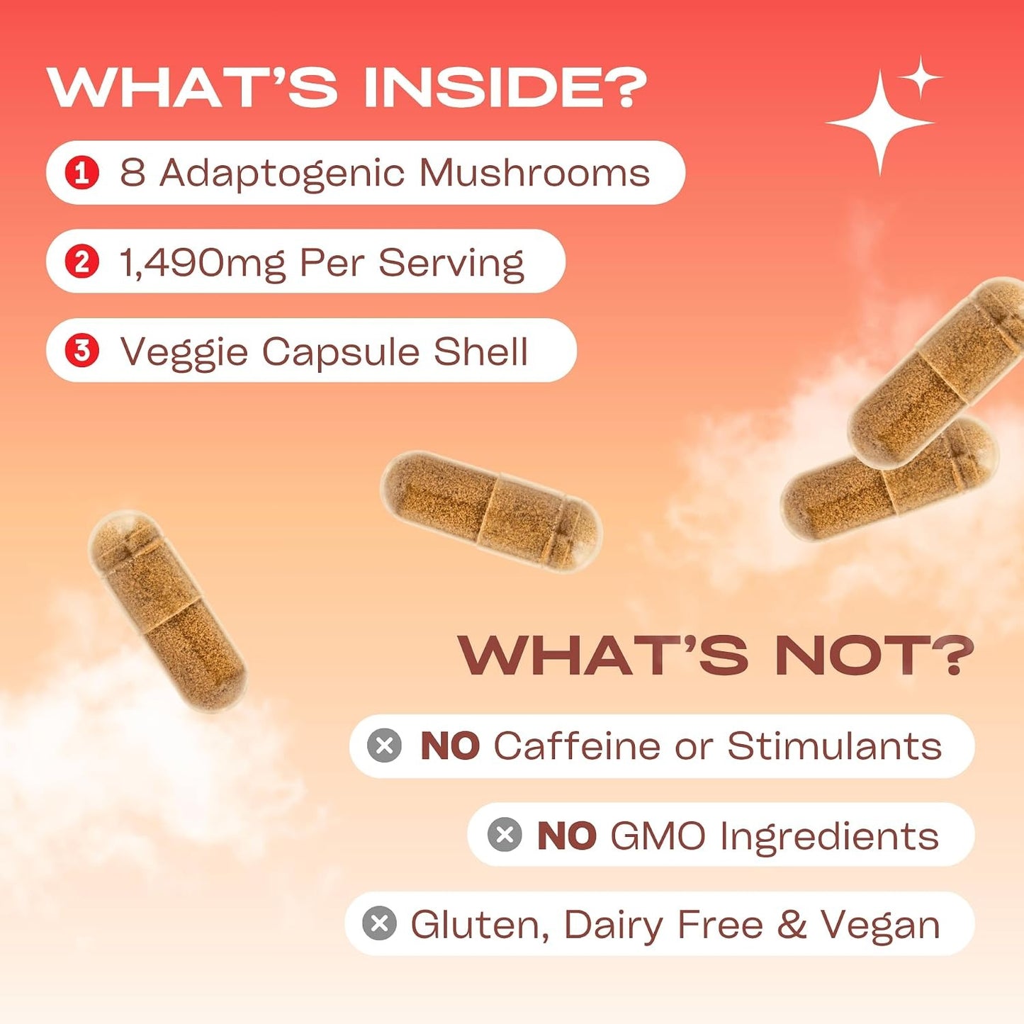 GOBIOTIX Focus Lion's Mane Supplement — Mushroom Complex 90 Capsules