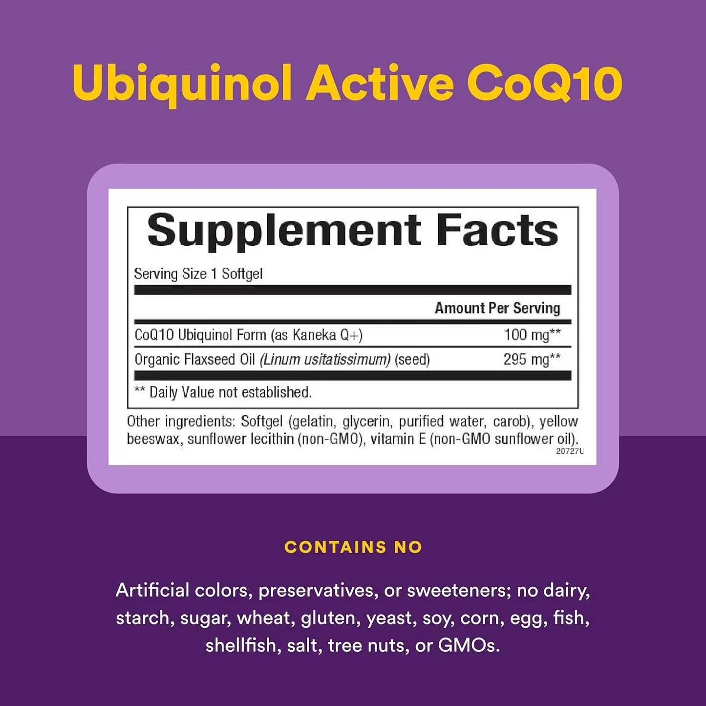Natural Factors Ubiquinol Active CoQ10 100 mg 120 Softgels