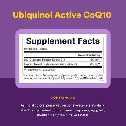 Natural Factors Ubiquinol Active CoQ10 100 mg 120 Softgels