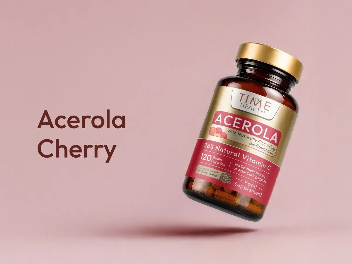 Timehealth Acerola Cherry - 26% Wholefood Vitamin C 120 Capsules