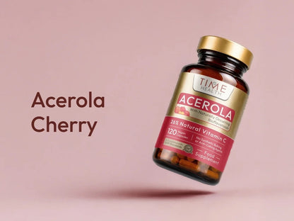 Timehealth Acerola Cherry - 26% Wholefood Vitamin C 120 Capsules