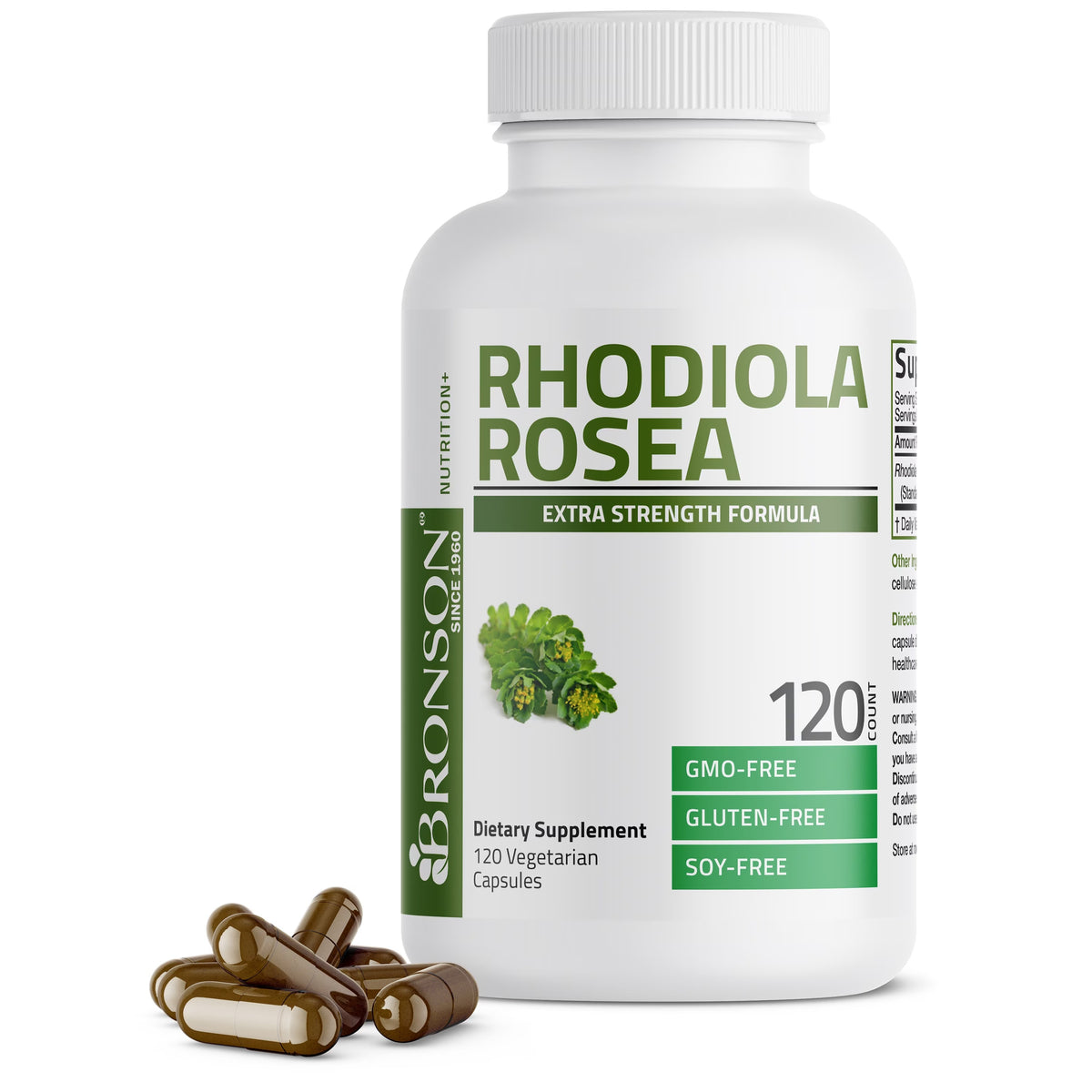 Bronson Rhodiola Rosea Adaptogen for Stress 60 Capsules