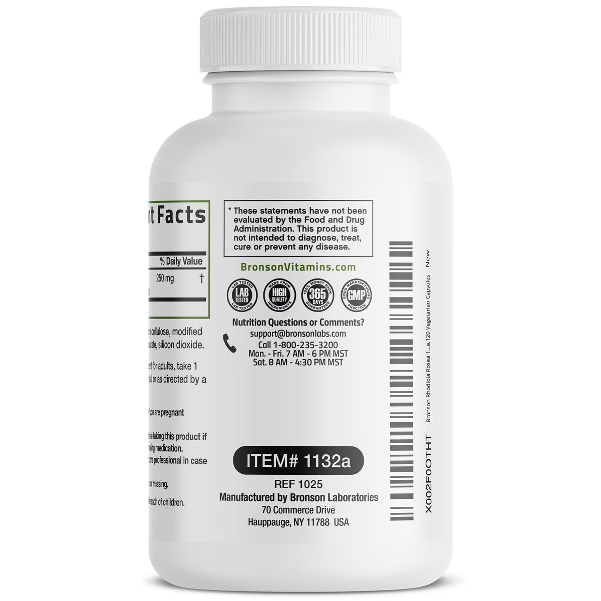 Bronson Rhodiola Rosea Adaptogen for Stress 60 Capsules