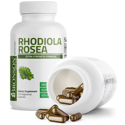 Bronson Rhodiola Rosea Adaptogen for Stress 60 Capsules