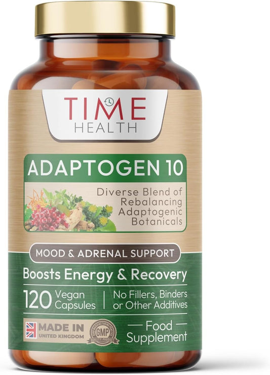 Time Health Adaptogen Complex 10 Mood adrenal Support 120 Capsules