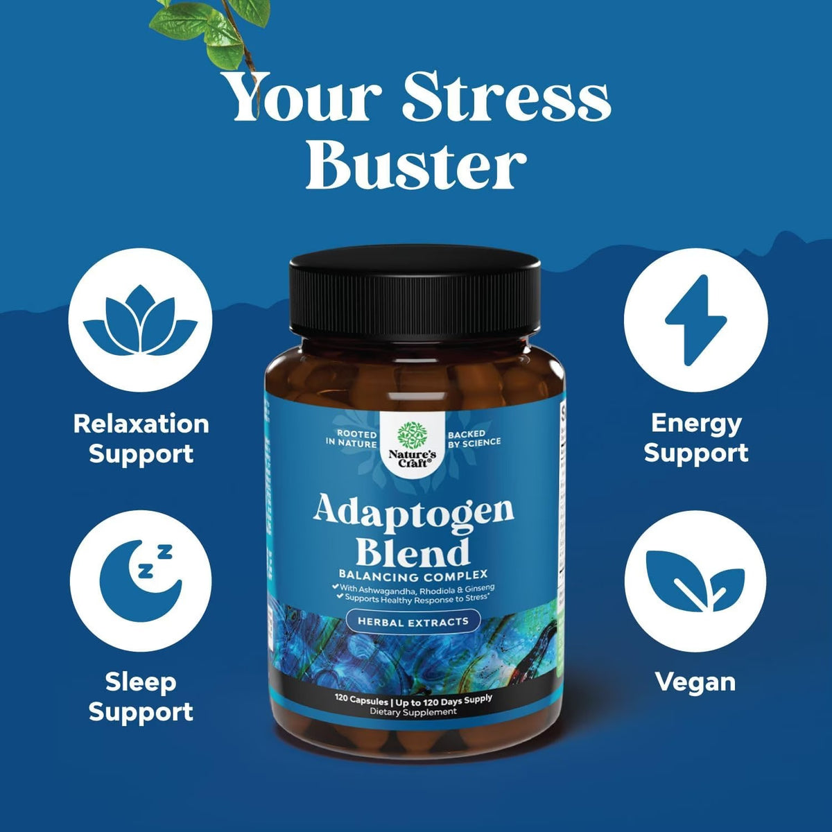 Nature Crafts Adaptogen Blend Balance Complex 90 Capsules
