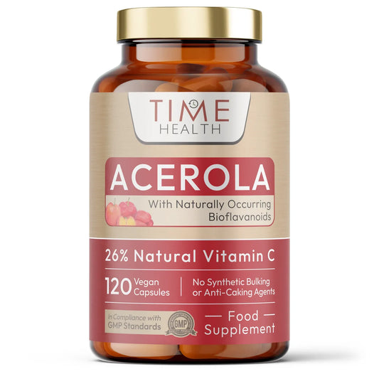 Timehealth Acerola Cherry - 26% Wholefood Vitamin C 120 Capsules