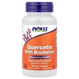 NOW Foods Quercetin with Bromelain Supports Healthy Seasonal Immune Function 60 Capsules