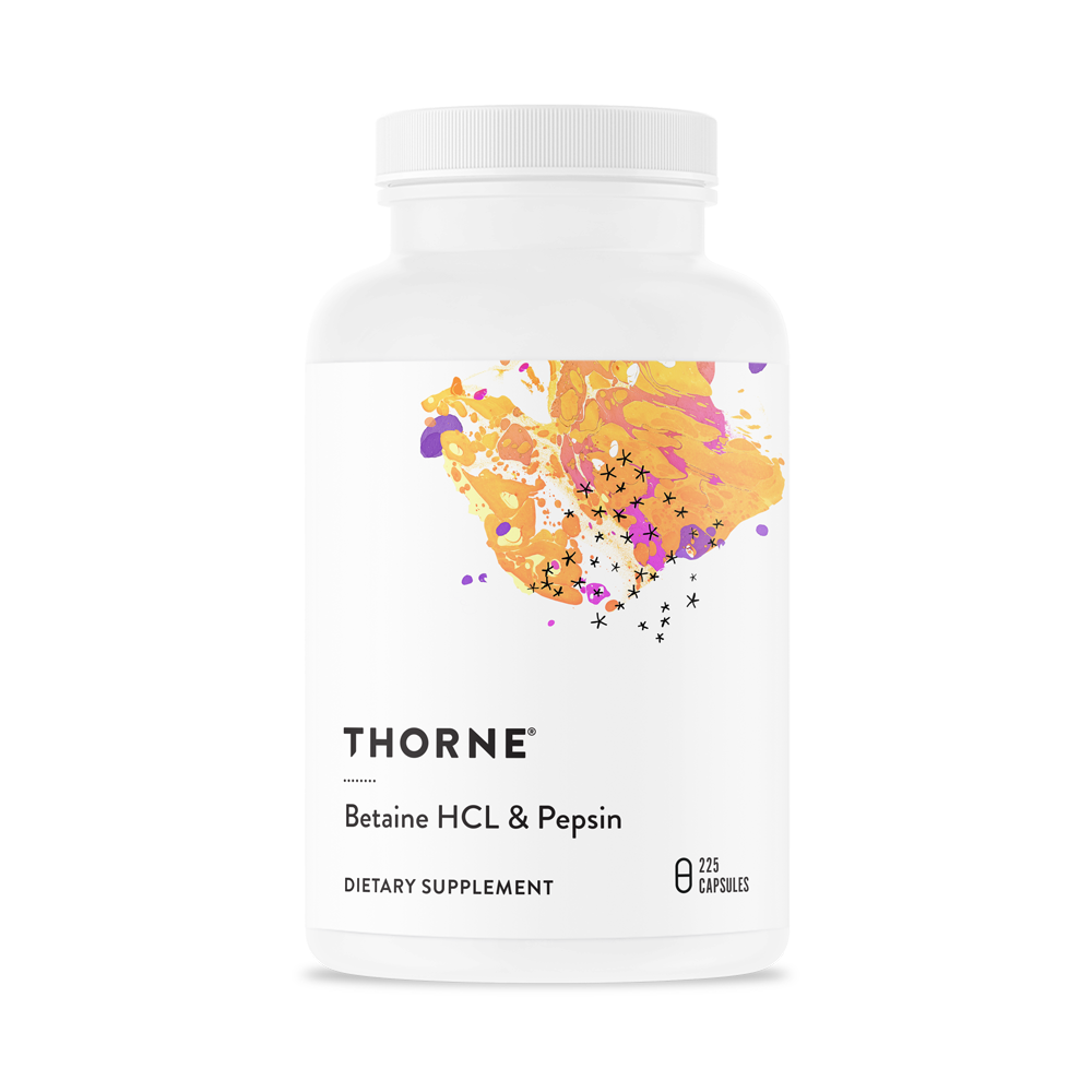 Thorne Betaine Hcl & Pepsin 225 Capsules