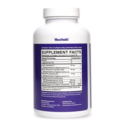 MacuHealth Memory Health Carotenoids Supplement 270 Softgels Pakistan